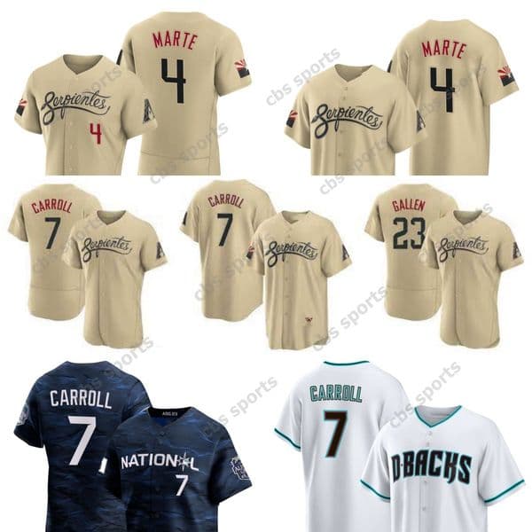 7 Corbin Carroll City Connect Diamondbacks Jersey Ketel Marte Madison Bumgarner Smith Josh Rojas Christian Walker Lourdes Gurriel Jr. Alex Young Asdrubal Cabrera