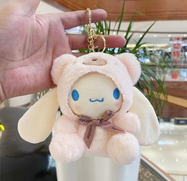INS Fashion Kawaii Plush Keychain Jewelry Schoolbag Backpack Ornament Hanger Kids Toy Gifts About 13cm