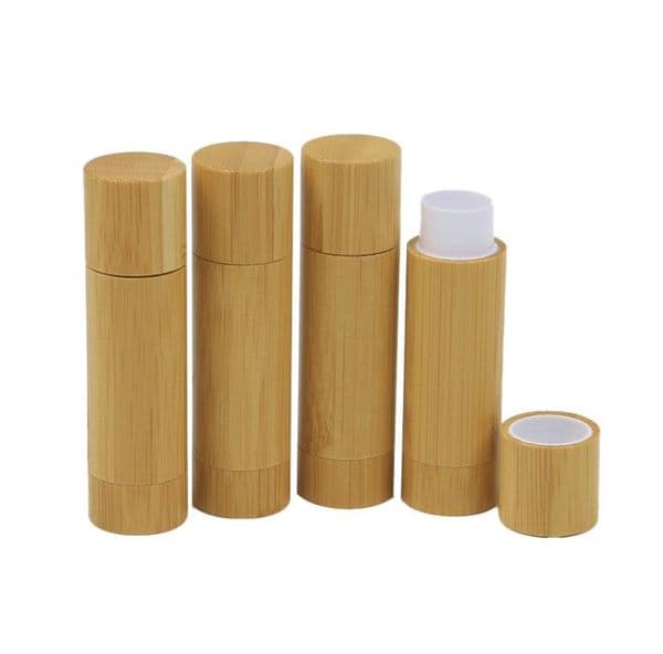 5g Packing Bottles Wholesale eco friendly empty bamboo lip balm tube lipstick for cosmetic container bamboo lip stick tubes SN823