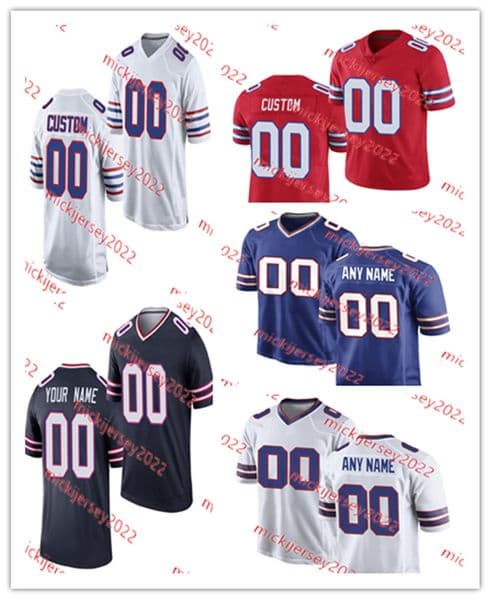 Dawson Knox TylerBass Khalil Shakir Football Jersey Daquan Jones Mitch Trubisky David Edwards A. J. Epenesa Dion Dawkins Reggie Gilliam Taron Johnson Jerseys
