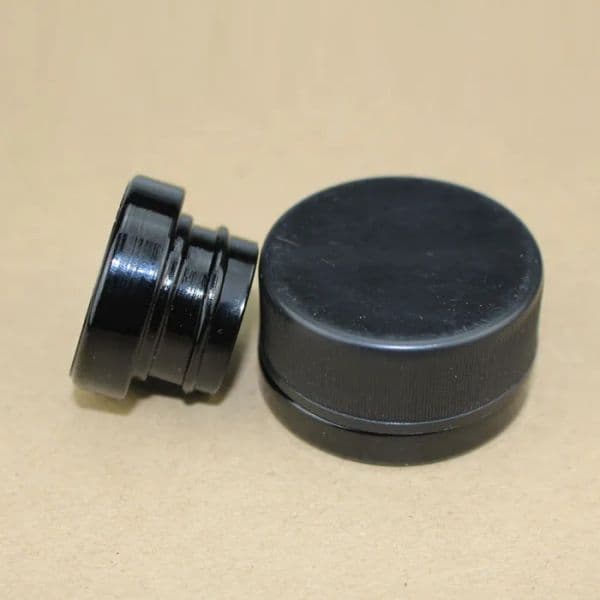 Classic Black Ultraviolet glass jar 5 ml (0.17 fl oz) Pocket Size with child proof child resistance lid for thick oil