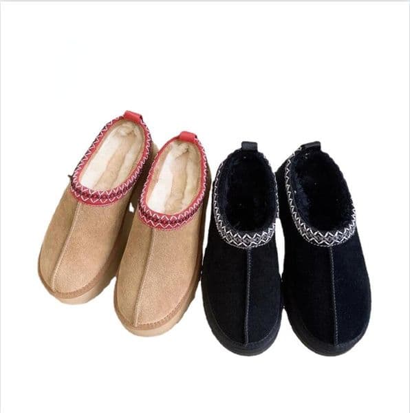 Tazz Tasman Slipper Womens Slippers Chestnut Fur fuzzy Slides Classic Mules Ultra Mini Platform Boot Les Petites Slip-on Suede Wool Blend Comfort Winter