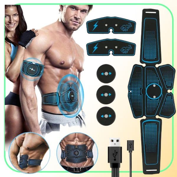 Full Set EMS Wireless Muscle Stimulator Trainer Smart Fitness Abdominal Training Hip Trainer Machine Electric Muscle Stimulator