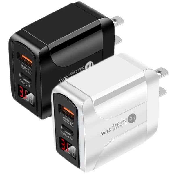 20W PD Type C Wall Charger QC3.0 Fast LED Phone Travel USb C Chargers For Iphone Samsung Tablet PC Android phones Multiple models