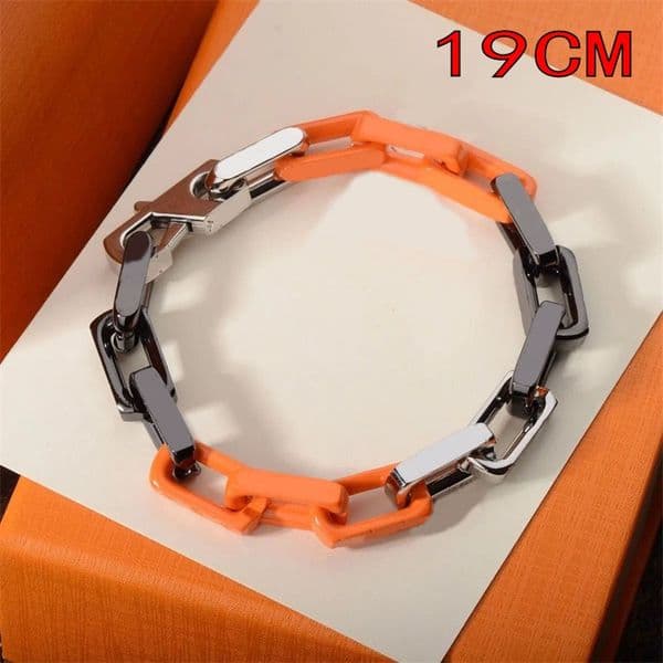 mens chain bracelet Bracelet jewelry for men stainless steel jewelrys orange black sier designer bangle party gift