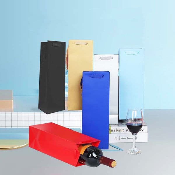 750ml High-end Red Wine Gift Packaging Portable Bag Kraft Single Bottle Thickened Insulated Cup Bag Paper Jam LX6205