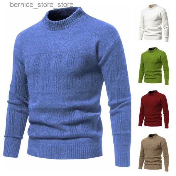 Men's Sweaters 5 Styles 2023 Autumn and Winter New Men's Sweaters Warm and Skin-friendly Elastic Sweaters Pullover Knit Sweater Q231103