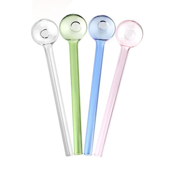 6 Inch Colorful Glass Pipe 4 Colors Handicrafts pipes