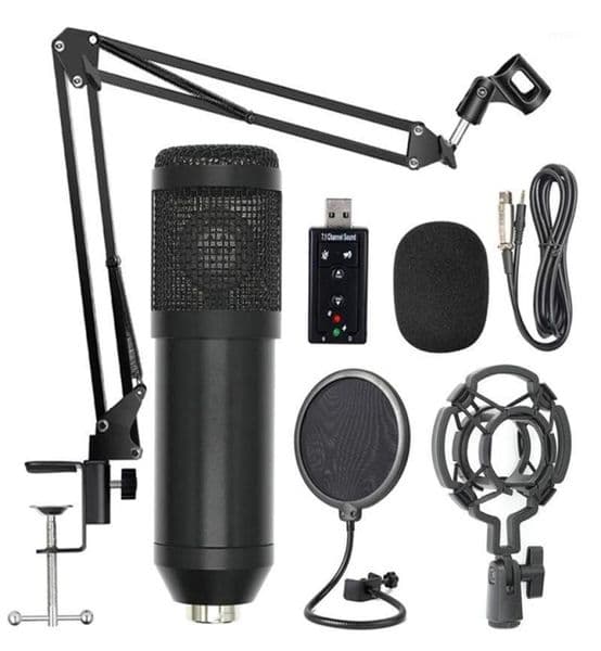 Microphones BM800 Professional Suspension Microphone Kit Studio Live Stream Broadcasting Recording Condenser Set Micphone Speaker1