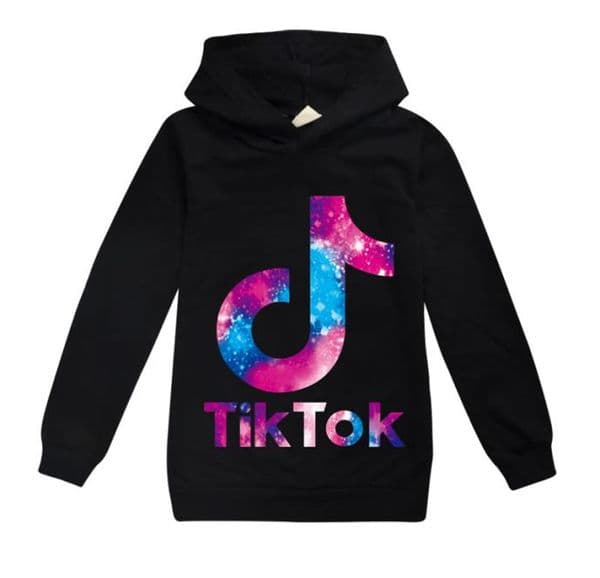 Spring Fall Tiktok Sweatshirt For Big Boy Girl Clothes Fashion Children Hooded Print Cotton Hoodies Kid Tik Tok Casual Sport T Shi
