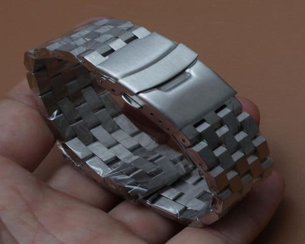 High quality Matte Stainless steel Watchband Unpolished Watch accessories with safety buckle 18mm 20mm 22mm 24mm 26mm strap bracel