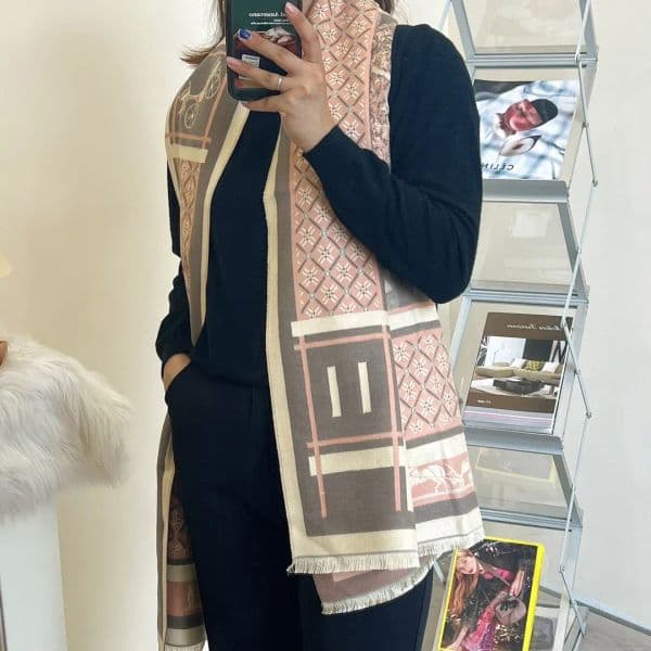 women winter scarf cashmere silk scarf fashion luxury double-sided soft thermal versatile long shawl high end creative portability scarves Blanket
