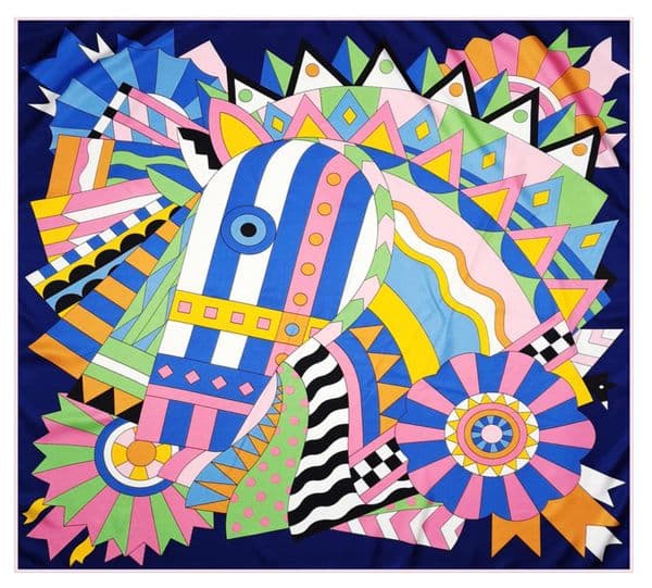 Manual Hand Rolled Twill Silk Scarf Women Geometric Stitching Head Print Square Scarves Echarpes Foulards Femme Wrap Bandana Hijab 90CM*90CM