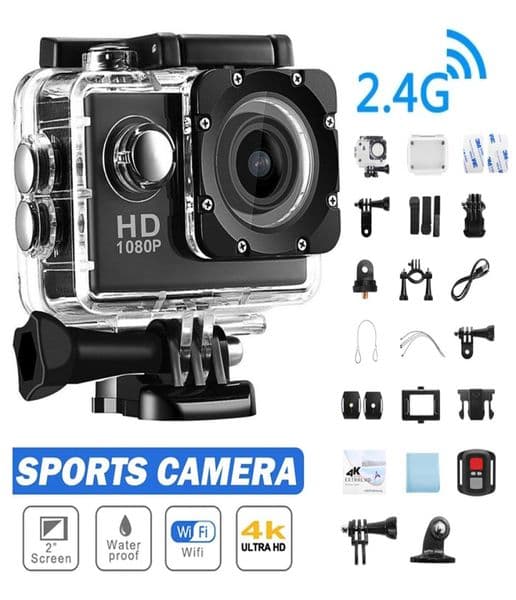Sports Action Video Cameras Ultra HD Action Camera 30fps170D Waterproof Underwater Video Recording Camera 4K go Sports Pro Camera