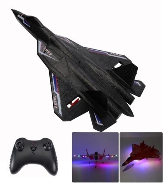 Rc Plane SU 57 Radio Controlled Airplane with Light Fixed Wing Hand Throwing Electric Remote Control 220216