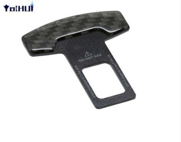 2pcs Universal Vehicle Mounted Carbon Fiber Car Safety Seat Belt Buckle Clip CarStyling