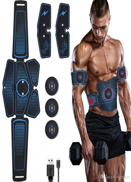 Abdominal Muscle Stimulator Trainer EMS Abs Fitness Equipment Training Gear Muscles Electrostimulator Toner Exercise At Home Gym