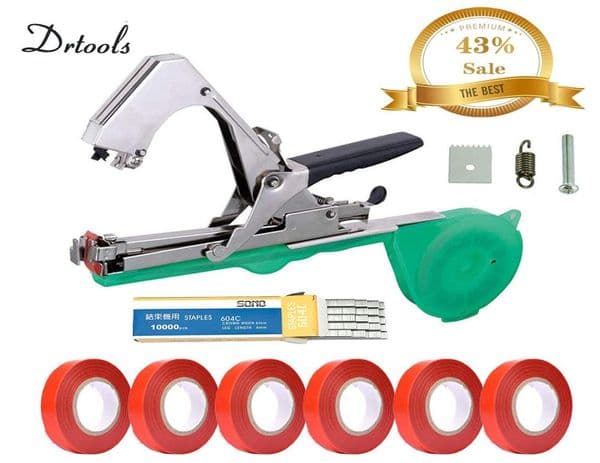 Drtools Garden Tools Garter Plants Plant Branch Hand Tying Binding Machine Minced Vegetable Tapetool Tapener Tapes Home Garden C10