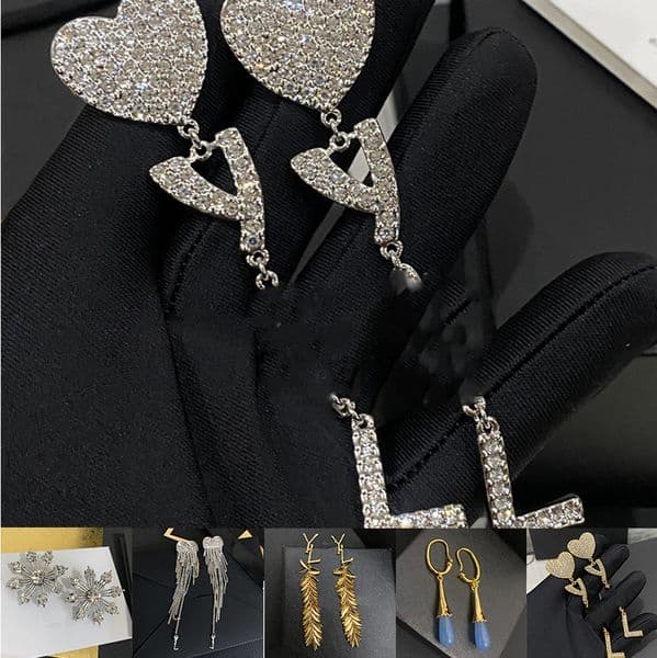 Diamond Stud Earrings Designer Jewelry Fashion Silver Earring For Lady Women Party Studs Hoops Wedding Engagement ForA niche