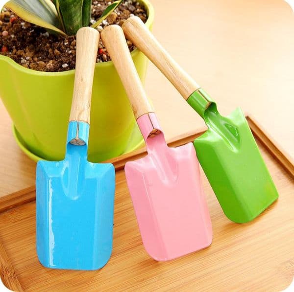 Mini Gardening Shovel Colorful Metal Small Shovel Garden Spade Hardware Tools Digging Garden Tools Kids Spade Tool 12 LL