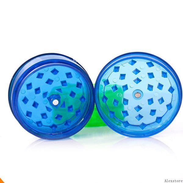 Plastic Tobacco Grinder Herb 3 Parts Layers 60MM Cigarette Tobacco Spice Smoking Hand Muller Acrylic Grinders Herbal Grinding