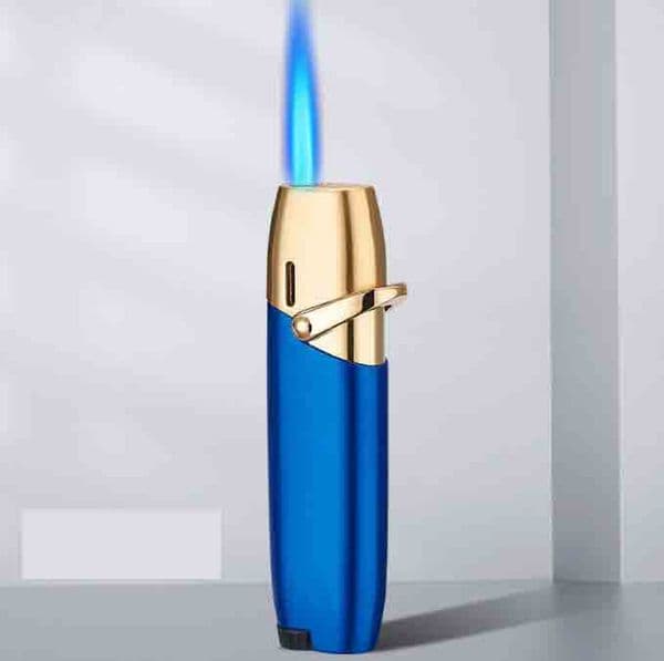 Latest Pen Style Colorful Torch Jet Lighter 4 Colors Metal Inflatable No Gas Cigar Butane Windproof Lighters Smoking Tool Accessories Gift