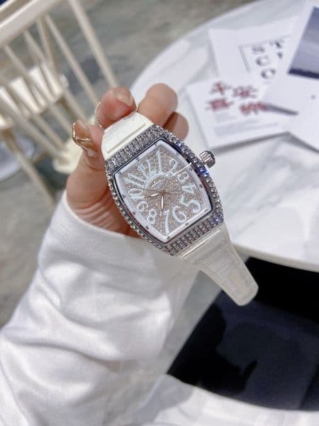 Franck Wrist Watches for Women 2023 Womens Watches Three needles Quartz Wastch Top Luxury Brand Diamond designer Clock Rubber Strap Fashion Holiday gift FM