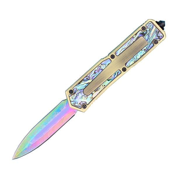 vipqiangsheng knife High Quality 440C Tactical Titanium Coated Double Edge Fine Blade EDC Pocket Knife Gift knives with