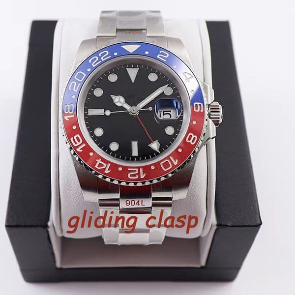 Mens automatic mechanical ceramics watches 40mm full stainless steel Gliding clasp classics Swimming wristwatches sapphire luminous wristwatch montre de luxe