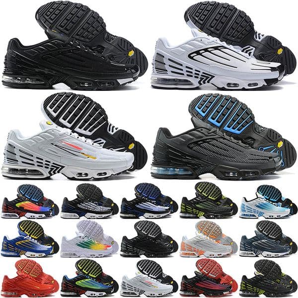 2024 Plus Mens Running Shoes Women Tuned Grey White Black Light Bone Laser Blue Green Aqua Rainbow Red s Trainers 3 Runners Sports Sneakers 36-45