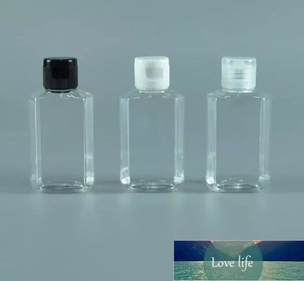 wholesale Transparent Bottles Travel Mini Plastic Bottle with Flip Top Cap 60ml clear six filp bottle hand sanitizer makeup sample bottles