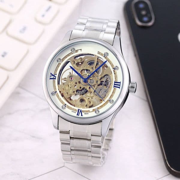 Longin WristWatches for men 2024 New mens Watches 43mm Three stitches Automatic mechanical Watch Top Luxury Brand Steel Strap men Fashion Montre de luxe
