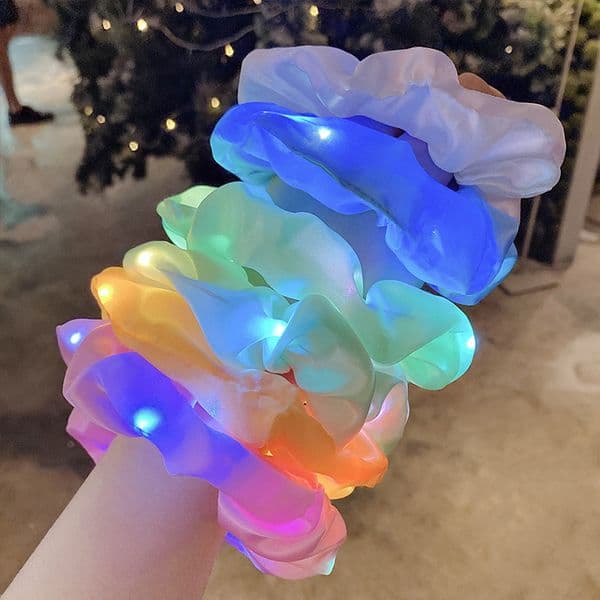 LED luminous hair tie personalized female disco nightclub artifact hair accessory luminous headwear