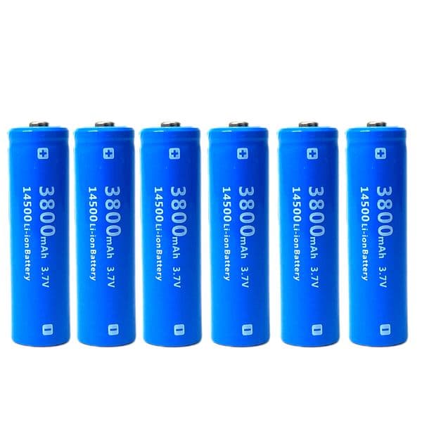 2023 New 14500 Li-ion battery 3.7V 3800mah rechargeable battery for flashlight LED flashlight toys + free delivery + Charger
