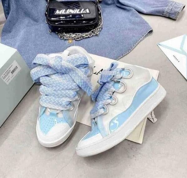 leisure shoes color three generation skates men platform sports couple new forrest gump lace up net sneakers calfskin rubbe lanvina lanvim lanvins lanvinscurb KGVN