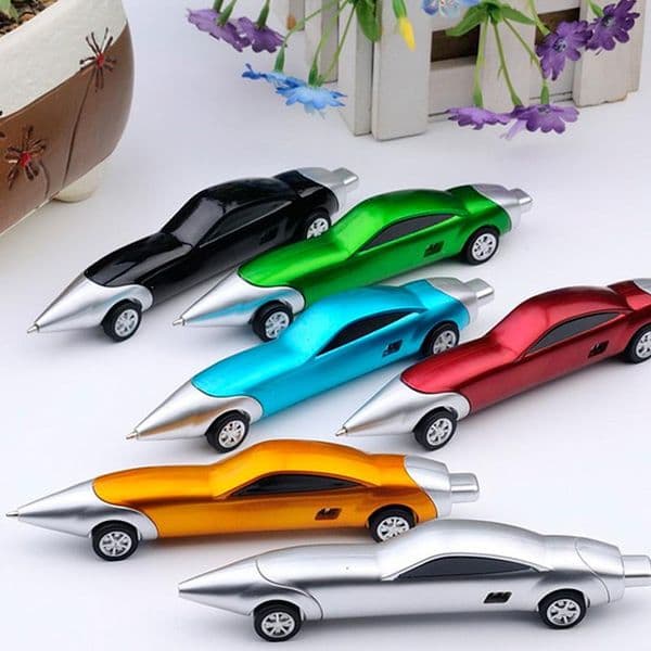 Nice Prize Pens auto Advertising Cool Boy Plastic motorcycle toy Gifts Printed Novelty creative baby play race car shape ball pen For Kids