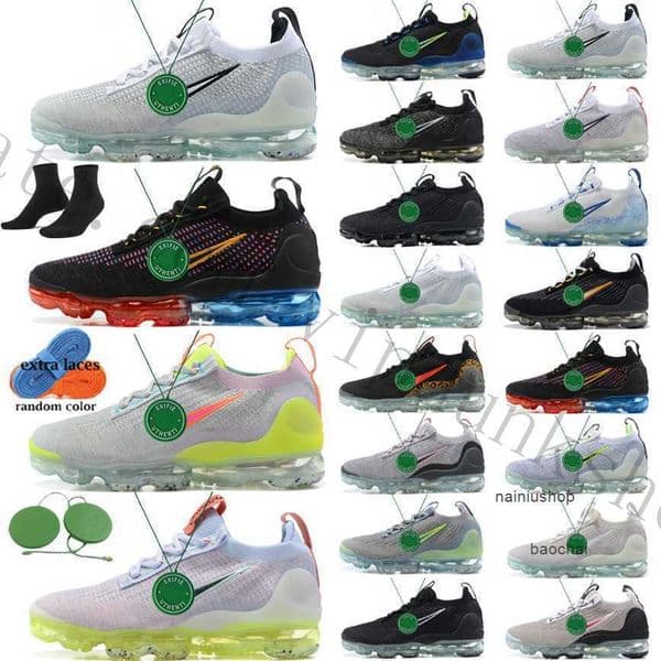 2023 Running Shoes Sports Shoes White Wolf Grey Blue Oreo Pink Purple Black Multi Color Phantom Metallic Silver Men Women X Airs Vapo