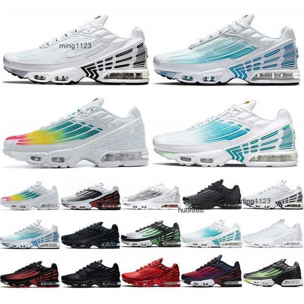 2026 tn plus 3.0 running shoes men women Laser Blue triple black White Volt Glow Oreo womens Breathable sneakers trainer outdoor sports 36-46