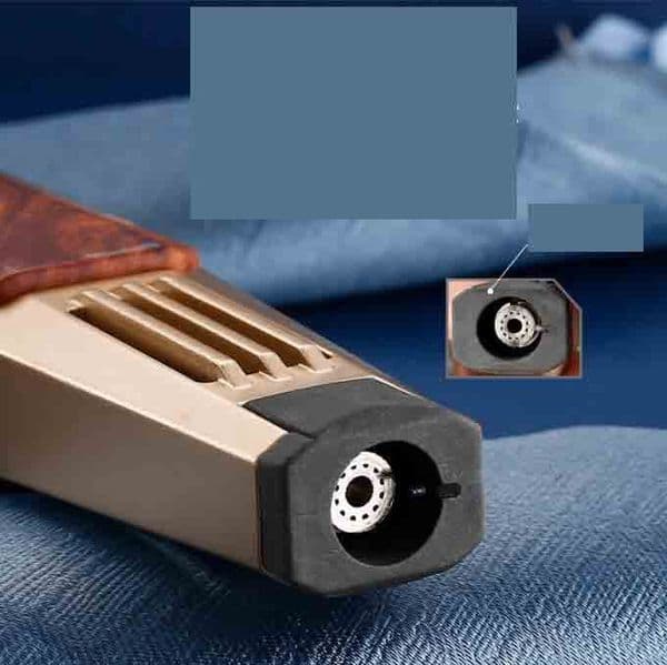 Latest Big Pen Style Windproof Jet Lighter Inflatable No Gas Metal Cigar Butane Torch Straight Lighters 4 Colors Smoking Tool Accessories