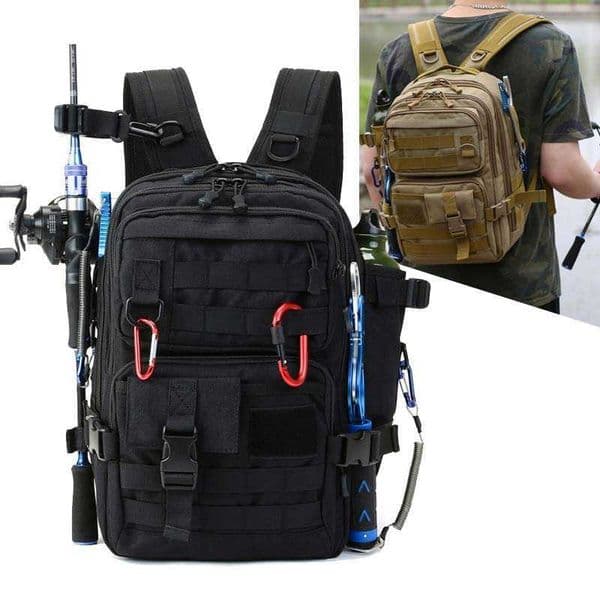 Outdoor Bags Pesca equipamento de pesca mochila com suportes de haste prova dwaterproof gua grande capacidade ttico sacos pesca iscas engrenagem armaze J230424