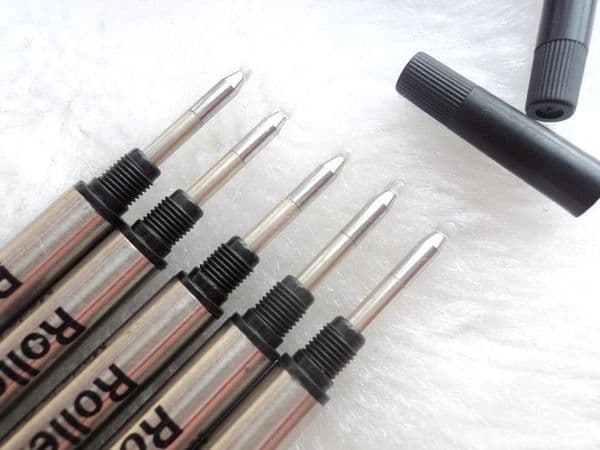 Ink Roller Hot 10pcs High Quality Black And Blue School Accessories Ball Pen Refills Writing Refill Special Thread - Sell Fmtob