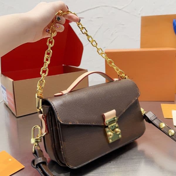 VL Reverse wers Pattern Metis Pochette Shoulder Bag Brand L Coated Canvas Designer Women Mini Crossbody Pouch Lady Adjustable Strap Messenger Bags