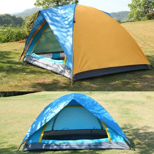 2 Person Tents Camping Tents Double Layer Waterproof Windproof Outdoor Tent For Hiking Fishing Hunting Beach Picnic Party New LL
