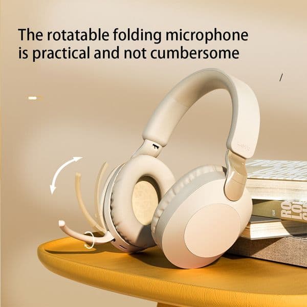 B2 Headphones Bluetooth-compatible V5.1 Rechargeable Noise Cancelling Headset with Mircrophone Portable Calling Earphone