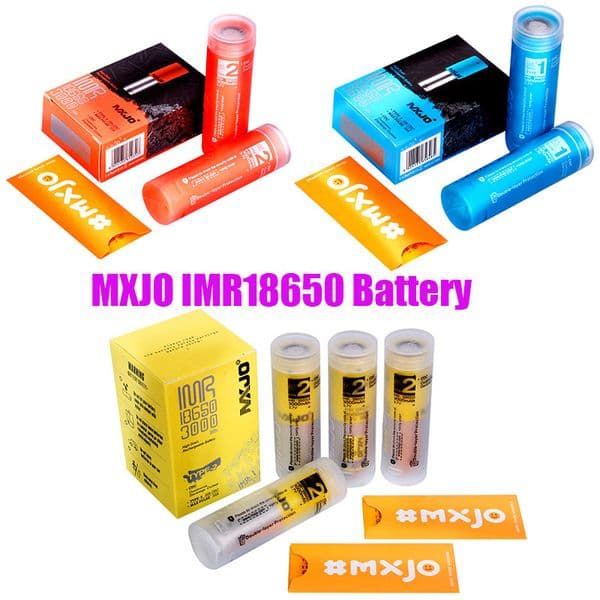 Authentic MXJO 18650 Battery Blackcell IMR18650 Type 1 2 Yellow Blue Red 3000mAh 3100mAh 3500mAh Lithium Batteries Original Genuine