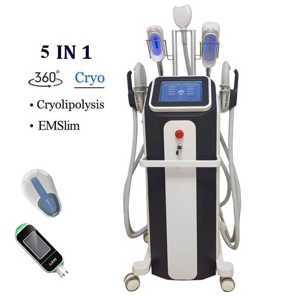 Cryolipolysis vertical emslim electromagnetic muscle build slim 360 cryo fat freeze cool shape machine 5 handle