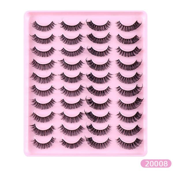 Natural Curling False Eyelashes Extensions 20 Pairs Set Multilayer Thick Hand Made Reusable 3D Fake Lashes Makeup Accessory for Eyes DHL