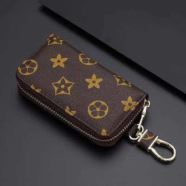 Classic Brand Leather Key Wallets High-end Fashion Mens Car Keys Case Luxury Designer Ladies Plaid Letter Wallet Coin Purses Personality Creative Purse