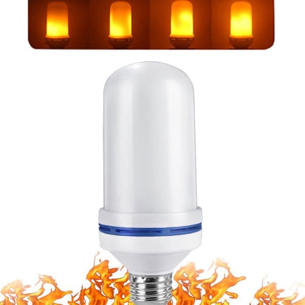 LED Flame Effect Light Bulb 3 Modes Flame Lights Bulbs E26 Base Fire with Gravity Sensor Flickering for /Home/Party Decor Crestech168