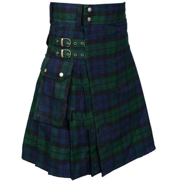 Men's Shorts Black Watch 16oz Utility Kilts Z0216